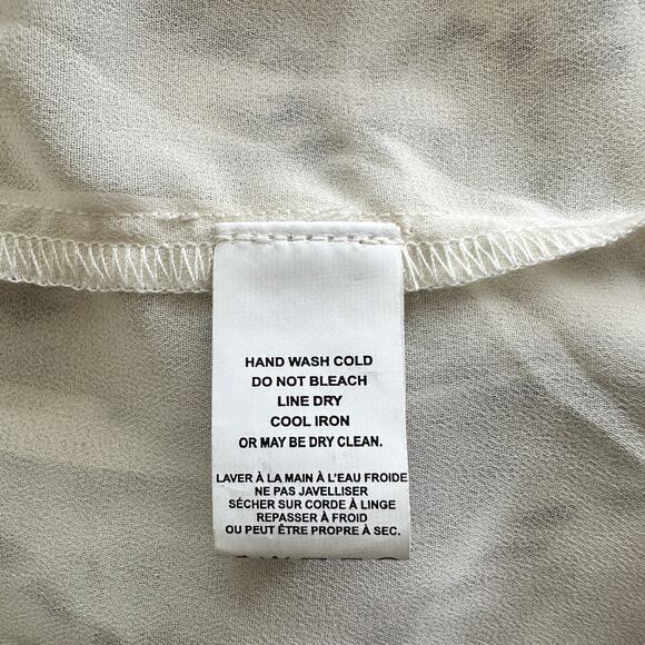 Ramy‎ Brook S animal Printed Rye Puff Sleeve Tie Neck  blouse - Picture 8 of 10